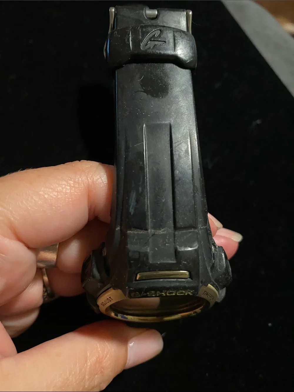 Casio G-Shock Black and Gold Resin Digital Watch
